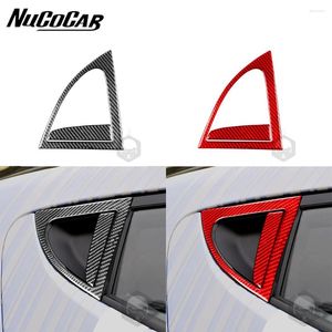 Accesorios interiores para Hyundai Veloster 2012-2024, fibra de carbono, Panel de ventana Triangular trasera, cubierta embellecedora, pegatinas decorativas exteriores de coche