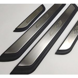 Plaque de Protection de seuil de porte de voiture en acier inoxydable, accessoires d'intérieur pour Mazda CX-3 CX3 2024