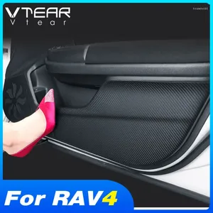 Accessoires d'intérieur Vdéchirure pour Toyota RAV4 2024, autocollants de Protection Anti-coup de pied pour porte de voiture, Film de bord latéral intérieur en Fiber de carbone