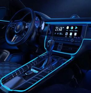Autocollants d'éclairage intérieur de voiture, bande lumineuse LED multicolore USB, étanche, éclairage sous le tableau de bord, 5962795