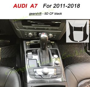 Panneau de commande central intérieur poignée de porte 3D 5D autocollants en Fiber de carbone décalcomanies pièces de couverture de style de voiture accessoires de produits pour A7 année 2011-20182973789