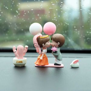 Interior Decorations Car Decoration Cute Cartoon Couples Action Figure Figurines Balloon Ornament Auto Interior Dashboard Accessories for Girls Gifts x0718