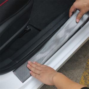 Décorations intérieures voiture porte garde autocollant Protection bande décorative universelle en Fiber de carbone pare-chocs fournitures CD50 Q06