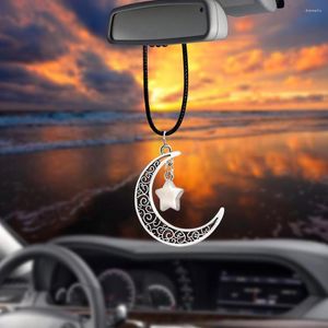 Decoraciones interiores Decoración colgante de coche Estrella Luna Automóviles Espejo retrovisor Colgante Adornos de suspensión Accesorios para automóviles Estilo