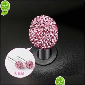 Decoraciones interiores Nuevo 2 unids Puerta de coche de lujo Pin Lock Knob Lift Ers Decoración Adorno Bling Gadget Glitter Accesorios para entrega de gota DHSGD