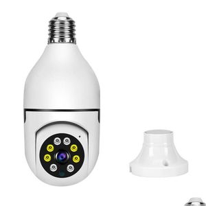 Cámaras IP 2.0Mp E27 Socket Light Bb Cámara Smart Home Wifi con 360ﾰ Detector de movimiento Intercomunicador de voz remoto Fl Hd Color Night Drop D Dhoiy