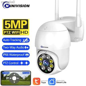 Caméras IP 355 degrés d'équipement de vision nocturne de couleur avec carte TF Protection de sécurité WiFi en plein air CCTV Camerac240412