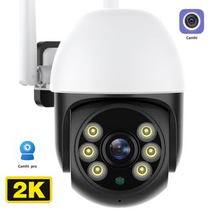 Caméras IP 4MP 2K Wifi Caméra extérieure Mini PTZ Speed Dome 1080P H 265 Surveillance vidéo CCTV Cam Ai Suivi E-mail Alarme Camhi 230830