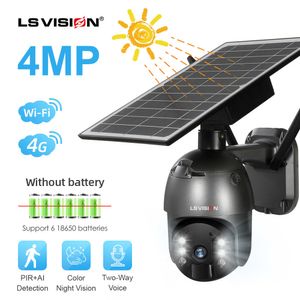 Caméras IP 8W 4G solaire IP WiFi 4MP 2MP CCTV vidéo caméra de Surveillance sans fil extérieure étanche couleur Vision nocturne PTZ caméra de sécurité 221101