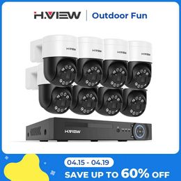 IP Cameras H.View 8ch 4K 5MP 8MP CCTV Sécurité Caméra Système PTZ Kit de surveillance de la vidéo Home