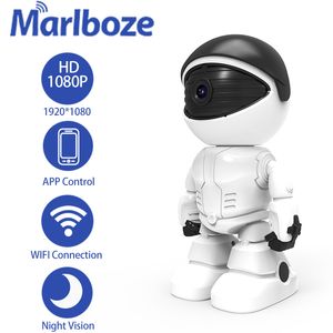 Caméras IP Marlboze 1080P Robot WIFI Caméra IP Baby Monitor Webcam APP Télécommande Smart Home Surveillance vidéo CCTV Caméra sans fil 230314