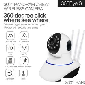 Caméras IP WIF HD 1080P 720P Caméra de sécurité à domicile DVR Wifi sans fil CCTV Surveillance IR Vision nocturne P2P Baby Monitor avec 3pcs Dro Dhlow