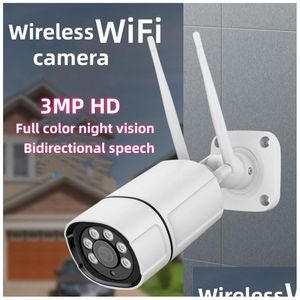 Caméras IP Caméra Wifi étanche P HD Surveillance sans fil Camara extérieure Ir Cut Vision nocturne sécurité à domicile Aa220315 Drop D livraison Dhk31