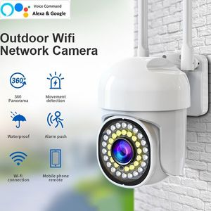 Caméras IP Wifi sécurité extérieure étanche PTZ suivi automatique Audio CCTV Surveillance 1080P 360 avec Google Home Alexa 230922