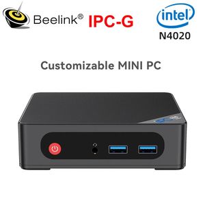 Mini PC personnalisable sans ventilateur IPC-G Intel Celeron N4020 jusqu'à 2,8 GHz DDR4 SSD 2 * Gigabit LAN Wifi5 BT5.1 1 * HD 1 * DP 3 * USB3.0