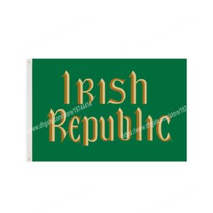 Irlande Pâques Rising Drapeau de la République d'Irlande 90 x 150 cm 3 * 5 pieds Bannière personnalisée Trous métalliques Oeillets Applicables à l'intérieur et à l'extérieur peuvent être personnalisés
