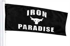 Banderas de Iron Paradise, 3x5 pies, club deportivo, exterior, interior, personalizado, 3x5 pies, poliéster impreso, doble costura con ojales de latón 5936692