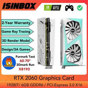 ISINBOX RTX 2060 carte graphique GDDR6 6 go 192Bit carte vidéo de jeu pour NVIDIA GeForce RTX2060 6 go PCIE3.0 DP HD Slot PC GPU