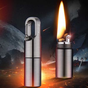 Isqueiro Vintage Stainless Steel Lighter Criativos Antique Mini Kerosene Capsule Portable Bronze Llavero Encendor YD4U