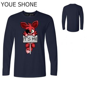 Camiseta it's me Plush Fox para hombre, camiseta de Hip Hop, Camiseta de algodón con cuello redondo, camiseta de manga larga para hombre y niño