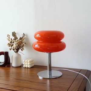 Lampe de Table en forme de tarte aux œufs de styliste italien, chambre à coucher, étude de chevet, lecture, veilleuse Led, décoration d'intérieur, lampe de bureau teintée d'ambiance 240105