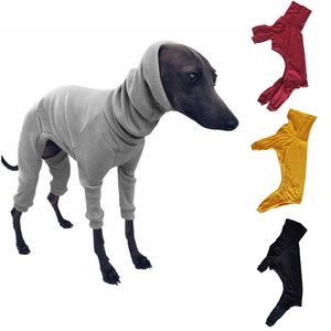 Ropa para perros de galgo italiano Ropa suave y cómoda para perros Mono Pijamas de cuello alto para mascotas para perros medianos grandes Perros faraón Hound Whippet Shepherd Pjs S-5XL A265