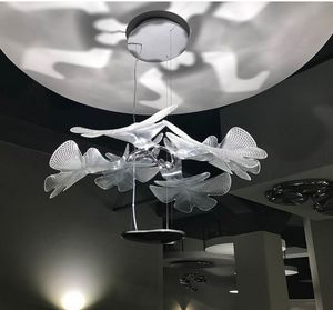 Arte suspendido italiano pétalos tallados lámparas colgantes luces para sala de estar restaurante Hotel Villa escalera dormitorio modelo habitación araña