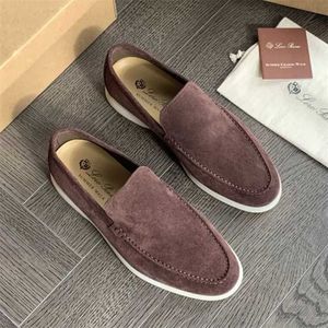 Italie Designer Loropiana Shoes Jin Dong's même type de chaussures de haricot LP chaussures de sport à semelle plate mocassins pina pour hommes mocassins confortables en cuir3TQD