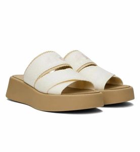 Italie Facile à porter Femmes Été Marche Mila Sandales Chaussures Tissu Bretelles Croisées Mule Semelle Chunky Slip On Beach Slide Plat Confort Pantoufles Chaussures Quotidiennes EU35-42