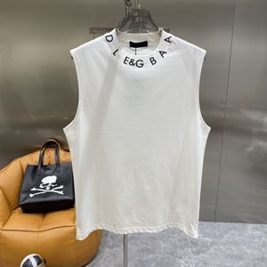 Italie milan créateur de mode d g marque sans manches T-shirts hommes femme Luxe 100% Coton Gilet Été Casual Tees Vêtements Lâche Respirant mouvement Fitness