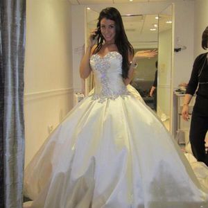 Marfil Bling Pnina Tornai Vestidos de novia de vestidos de pelota Sweethear