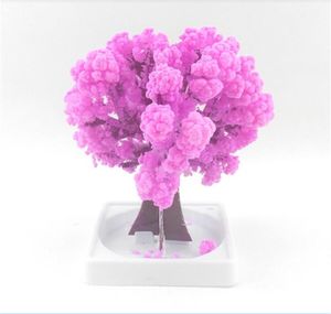 iWish 2019 Visual Magic Artificial Sakura Paper Trees Magical Christmas Growing Tree Desktop Cherry Blossom Kids New Toys For Children 20PCS
