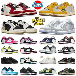 inverse mochas 1 1s bas hommes femmes chaussures de basket-ball élevé orteil ombre loup blanc fumée légère gris unc noir cactus jack Travis Scotts baskets de sport pour hommes