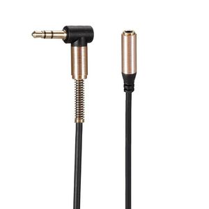 Jack 3.5 mâle à angle droit féminin 3,5 mm Extension de câble audio écouteur Extender Cable Car Car pour le casque plus fort