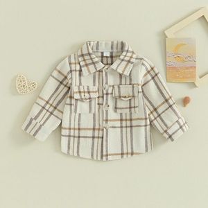 Chaquetas 2023-08-08 Lioraitiin Camisa de manga larga para bebé, niño y niña, cárdigan con botones, abrigo de invierno, prendas de vestir para primavera y otoño