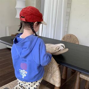 Chaquetas Chaqueta con cremallera para niños, abrigo de otoño para niñas, Sudadera con capucha con cremallera, moda coreana para niños, ropa de manga larga para bebés, prendas de vestir exteriores para niños pequeños