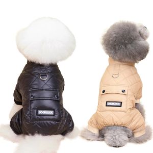 Chaquetas Ropa para perros pequeños Invierno Cálido Cachorro Mascota Abrigos para perros Chaqueta impermeable para perros Monos Yorkie Chihuahua Ropa Monos mascota