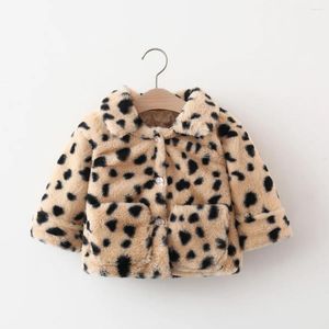 Vestes pour filles, veste imprimée léopard, Version coréenne, vêtements d'automne et d'hiver, vente en gros, 2023