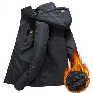 Chaquetas de invierno para hombre, chaqueta impermeable de forro polar interior, cortavientos para exteriores, senderismo, Camping, esquí, chaqueta de lluvia, abrigo térmico grueso