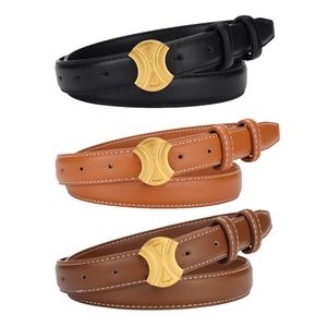 Luxurys de alta calidad Triomphe Genuine Leather Cortain Belt Man Fashion Metal Hebilla Diseñador para mujer Gold Celiny Celiny Mens ancho 2.5cm Cinturón de Taurillon Femenino