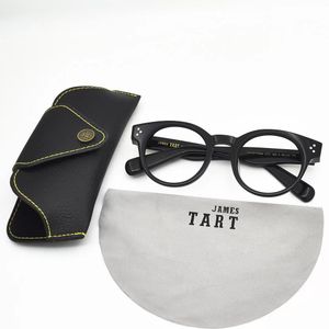 JAMES TART 305 lunettes optiques pour unisexe Style rétro Anti-lumière bleue plaque de lentille ronde plein cadre avec boîte