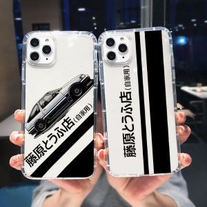 Japon Classic Comic Initial D Téléphone pour iPhone 15 13 11 12 14 Pro Xs Max Mini 15 Plus XR SE JDM AE86 COUVERTURE SOFT PROPARET