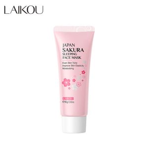 Masque facial de sommeil Sakura du japon, améliorant l'élasticité de la peau, masque hydratant pour la peau