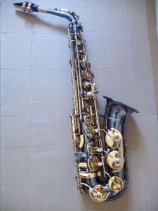 A-991 Saxophone Alto Play Professional Black Nickel Gold Key Sax E Tune Instruments Free Shipping & Case