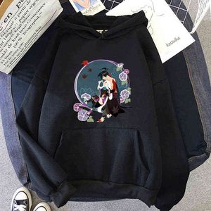 Streetwear japonais Katanagatari Sweats à capuche Femmes / Hommes Sweat à capuche Anime Imprimer Casual Unisexe Sweatshirts Graphique Vêtements à manches longues Tops Y1121