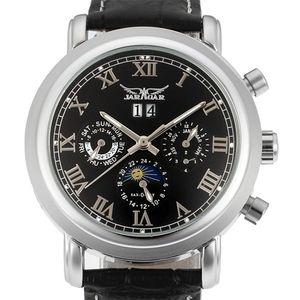 Jaragar hommes montres automatique mécanique Rome affichage Sport horloge décontracté en cuir affaires poignet noir Relojes Hombre 210707