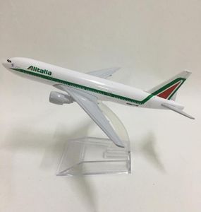 JASON TUTU 16 cm Alitalia Boeing 777 Modelo de avión Modelo de avión Aviones Modelo de avión 1400 Aviones de metal fundido a presión juguete LJ2009307616374