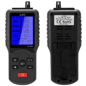 JD-3002 Testeur de qualité de l'air multifonctionnel CO2 TVOC HCHO compteur température humidité dispositif de mesure détecteur de CO2 analyseur de gaz 240320