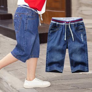 Pantalones vaqueros 5 unids/lote, venta al por mayor, pantalones cortos de mezclilla para niños, pantalones cortos informales de algodón suave y liso para niños de 3 a 8 años, 230413