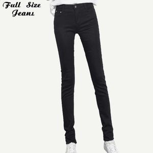 Jeans Extra largos negros elásticos ajustados para chicas altas 4XL 5XL 6XL de talla grande pantalones largos de mezclilla largos informales para mujeres más altas H0908